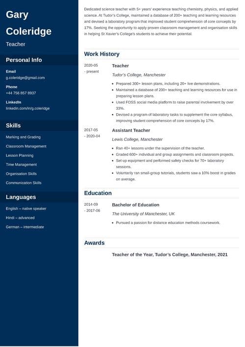europass cv format alternative