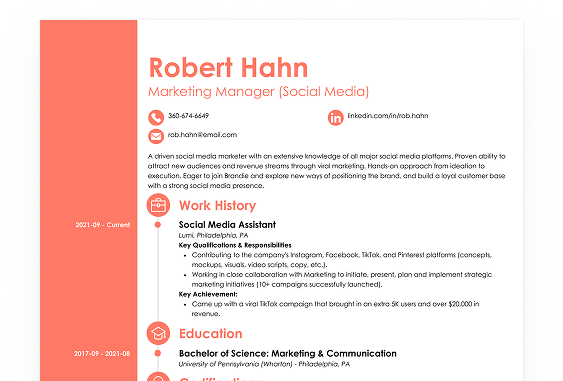 resume summary