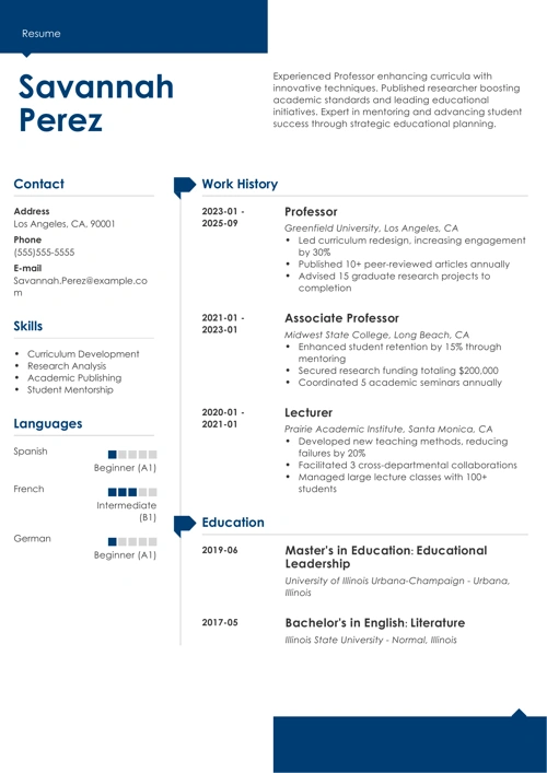 Professor CV: Example, Template & Writing Guide [20+ Tips]